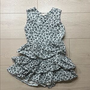 LoveShackFancy Size 0 Floral Dress - Blue and White